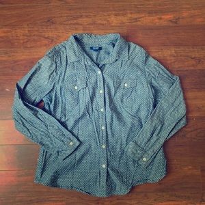 Polka Dot Button Down Top